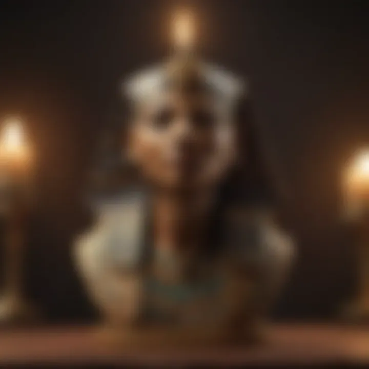 Luxurious Pharaoh Bust Candle Holder