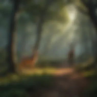 Enchanted Realm: Forest of Wonders Magical forest with glowing enchantments