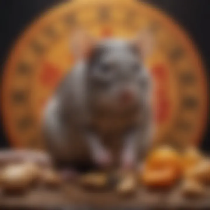 Artistic depiction of a cunning rat symbolizing the Chinese zodiac sign of the Rat