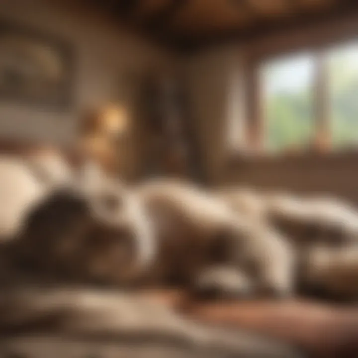 Illustration of ideal sleep environment for quality rest