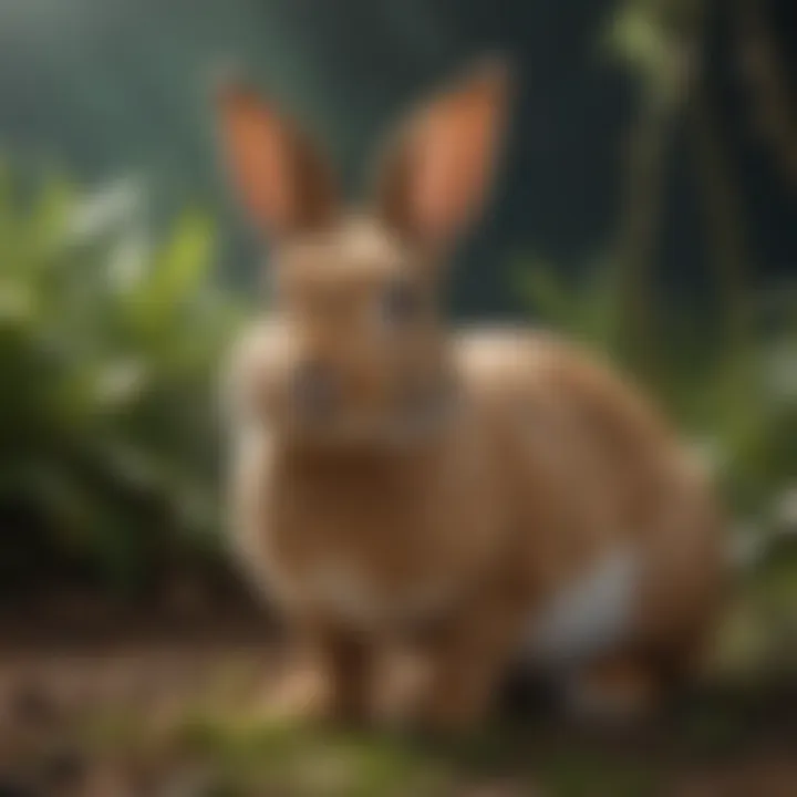 Various rabbit species in their natural habitats, emphasizing biodiversity.
