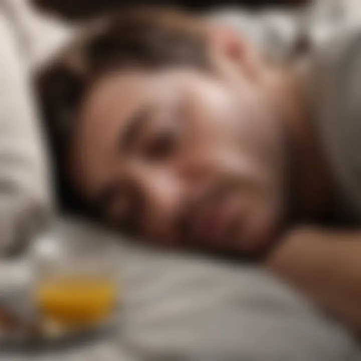 Illustration illustrating the impact of sleep deprivation on the body