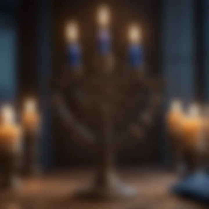 Illuminating the Darkness Lit Hanukkah Menorah