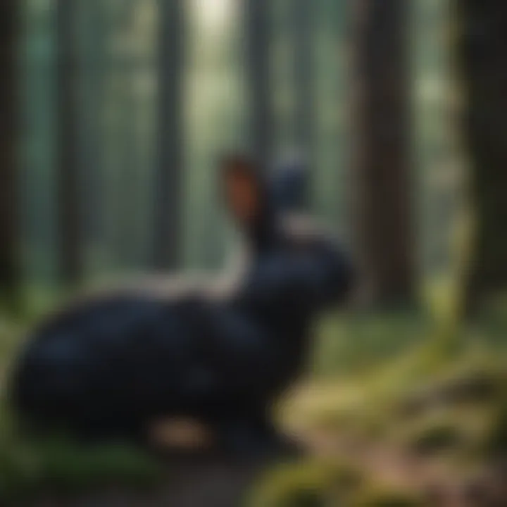 Black Rabbit Amongst Enchanted Forest