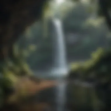 Glistening Waterfall in Jungle