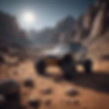 Moon rover exploring unknown territories