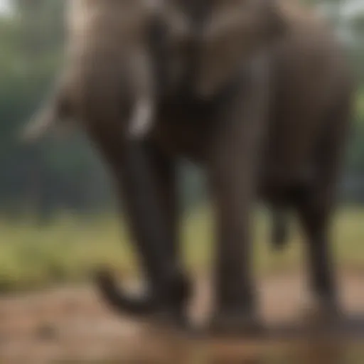 Majestic Elephant Trunk in Action