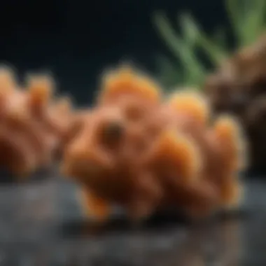 Elegant Form: The Unique Body of Frogfish Frogfish showcasing its unique body shape and colors