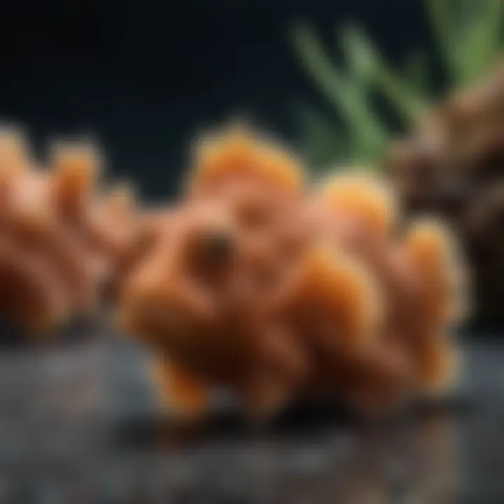 Elegant Form: The Unique Body of Frogfish Frogfish showcasing its unique body shape and colors