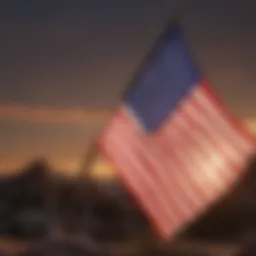 Iconic American Flag waving proudly in the wind