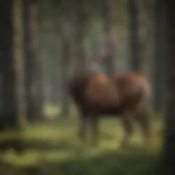 Majestic red deer in Danish forest