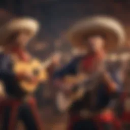 Festive Mexican Mariachi Band Performing