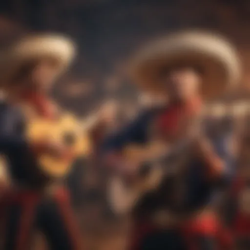 Festive Mexican Mariachi Band Performing