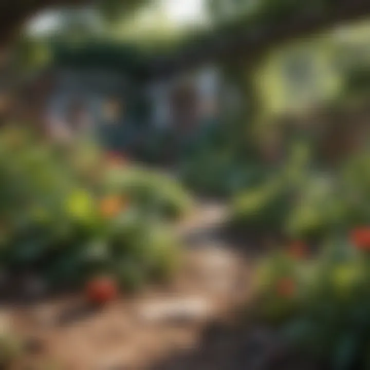 Vibrant community garden with diverse plant species