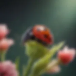 Vibrant Ladybug on Blooming Flower