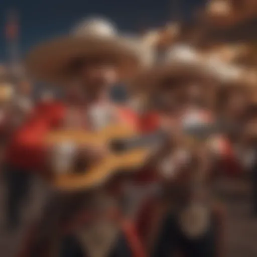 Traditional Mexican Mariachi band performing at a festive event