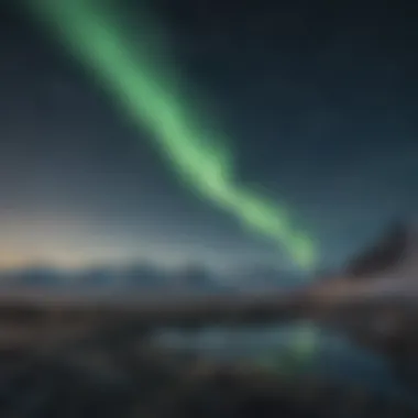 Ethereal Display of Icelandic Aurora Borealis Vibrant Northern Lights Dancing in Icelandic Sky