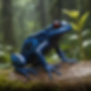 Vibrant Poison Dart Frogs in Rainforest Understory