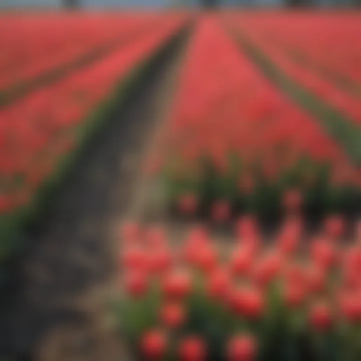 Vibrant tulip fields in Skagit Valley, Washington