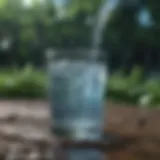 Illustration of water filtration process