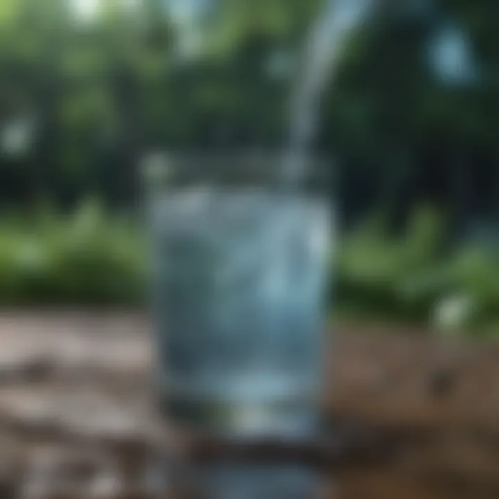 Illustration of water filtration process