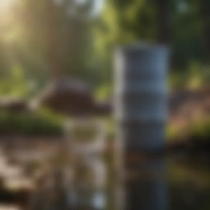 Illustration of materials needed for building a water filter
