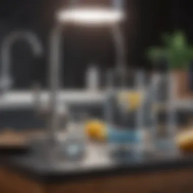 Home Essentials for Purification Illustration of various household items for water filtration