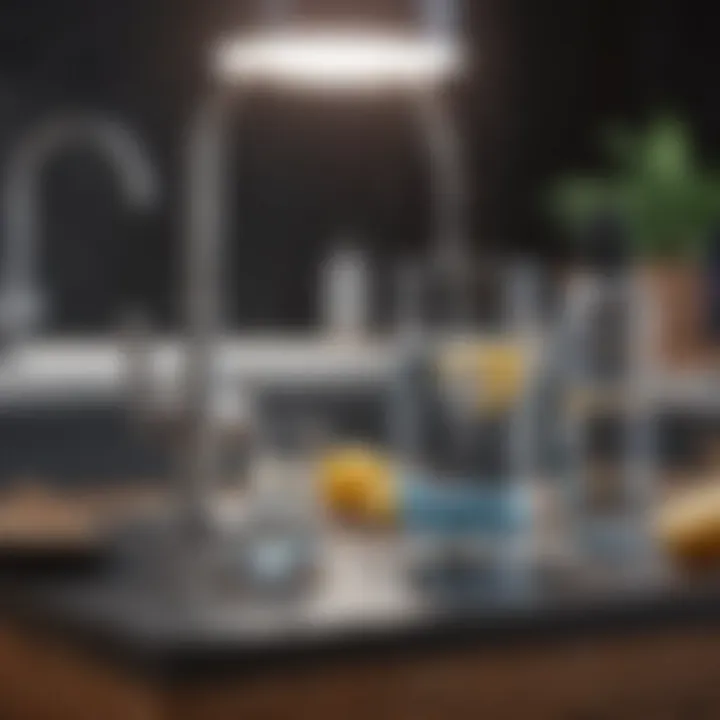 Home Essentials for Purification Illustration of various household items for water filtration