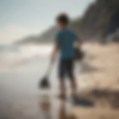Children collecting litter at a beach cleanup