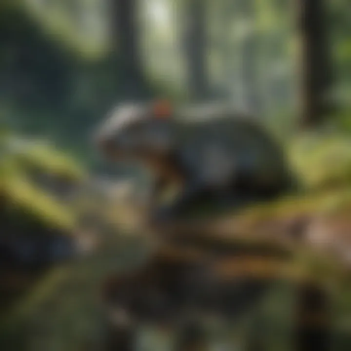 A serene natural landscape showcasing biodiversity