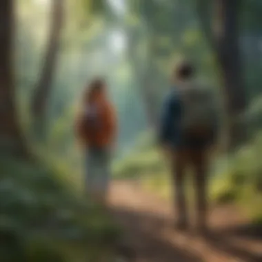 Kids exploring nature during a hike