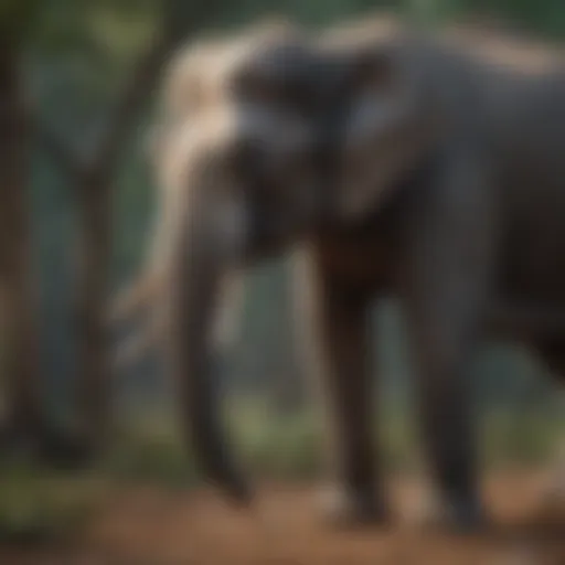 Majestic Asian elephant in natural habitat