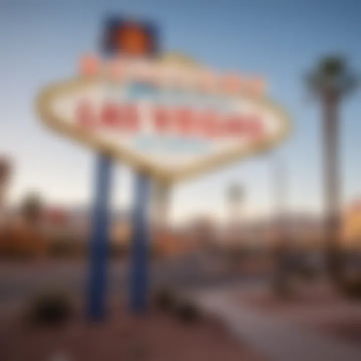 Vintage sign of the famous Welcome to Fabulous Las Vegas