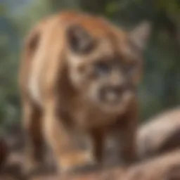 Mountain lion in a natural habitat