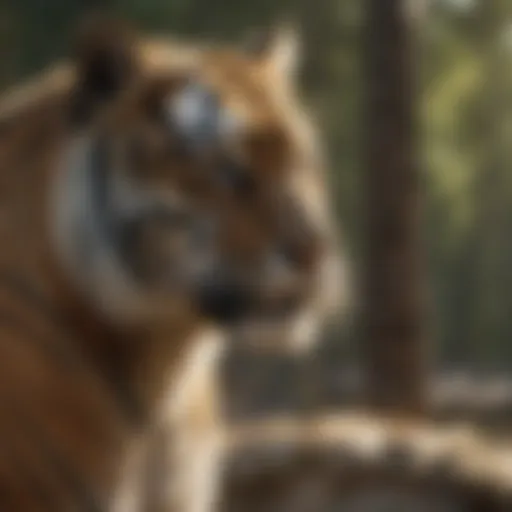 A majestic tiger in its natural habitat