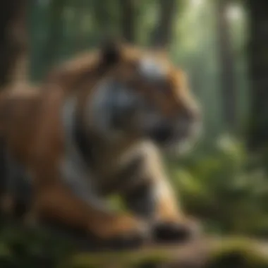 A lush forest ecosystem where tigers thrive