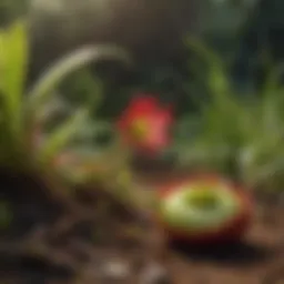 A vibrant Venus flytrap in a natural setting