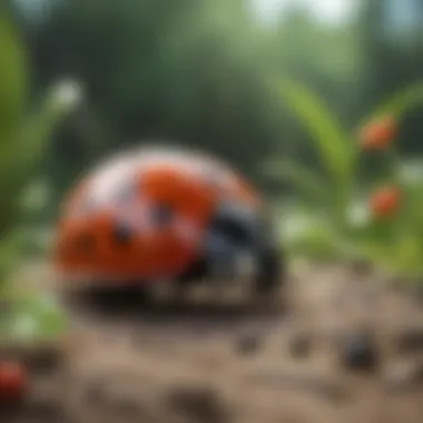 A thriving garden benefiting from ladybug larvae