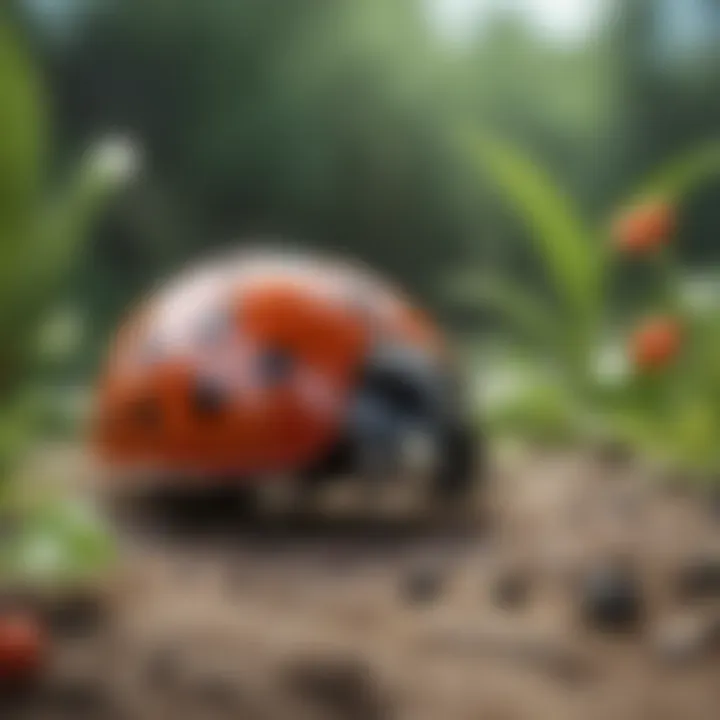 A thriving garden benefiting from ladybug larvae