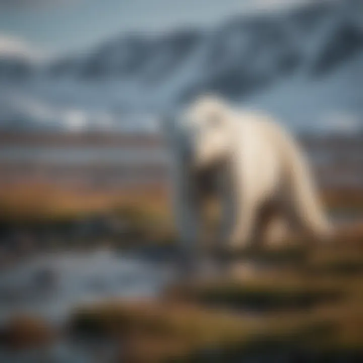 A map highlighting the regions where polar bears are found