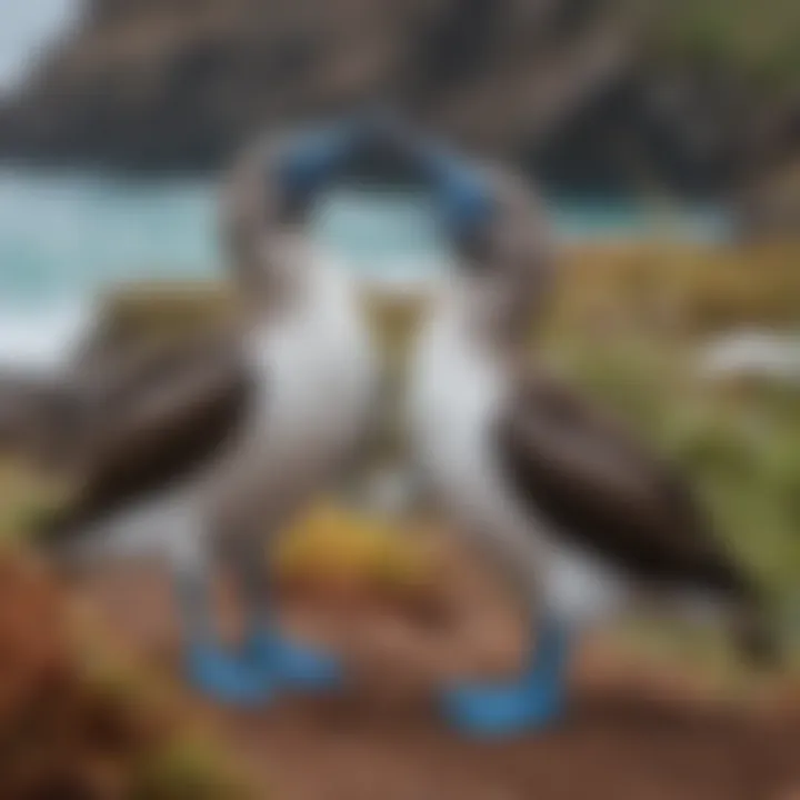 Whimsical Dancing Blue-Footed Boobies
