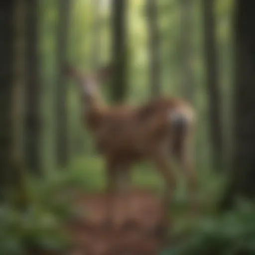 A majestic white-tailed deer in a lush Ohio forest