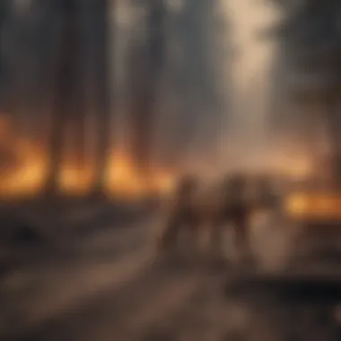 Illustrating the Destructive Force of Wildfires on Natural Habitats Wildfires Ravaging Natural Habitats