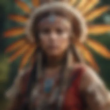 Vibrant Traditional Dancing Traditional Native American dance performance showcasing vibrant regalia