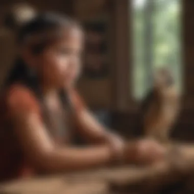 Educational Engagement Children engaging in an educational workshop about Native American history