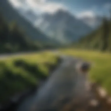 Wisła River Curving Through Tatra Mountains