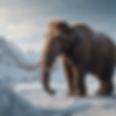 Woolly Mammoth in Ice Age Habitat