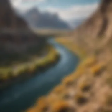 Breathtaking view of the Snake River winding through Wyoming's landscape